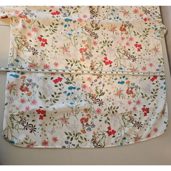 Jones New York Floral Blouse Women's 3X White Multi-Color 3/4 Sleeve Half Button - Picture 13 of 16